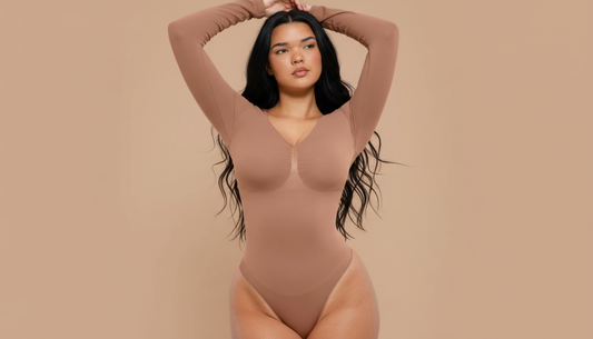 Body gainant sans couture à manches longues – Maintien poitrine et contrôle du ventre