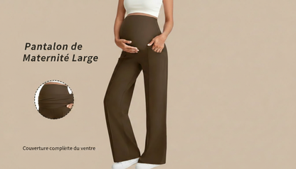 Pantalon de Grossesse Confort Premium – Maintien du Ventre & Coupe Droite